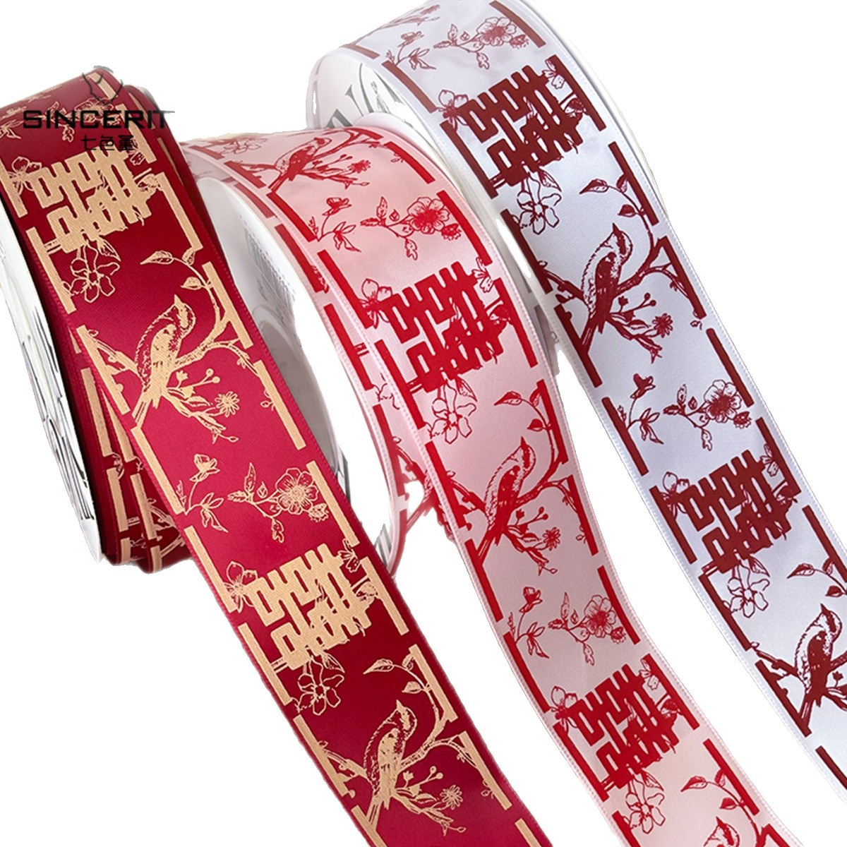 Siete colores cordier doble ala envasado cinta cinta artículos festivos envasado flor florista cinta material floral