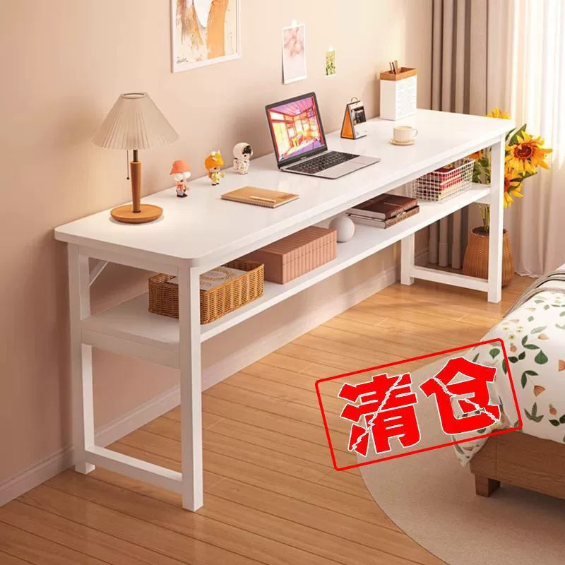 Настольный длинный стол, домашний компьютерный стол, студенческий учебный стол, прямоугольный стол, верстак, настенный ультраузкий стол