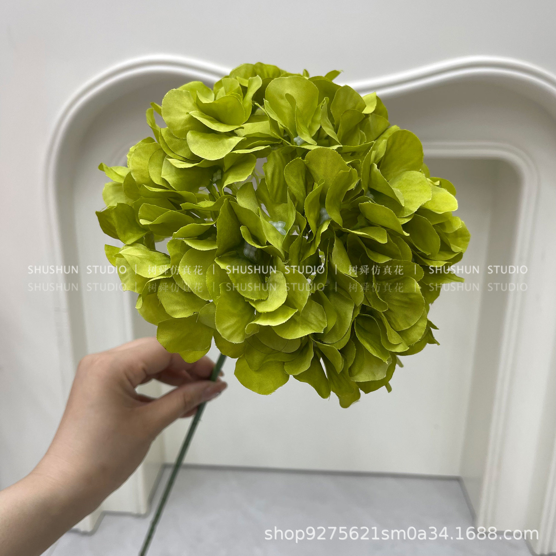 72 piezas de hortensia-amarillo-verde