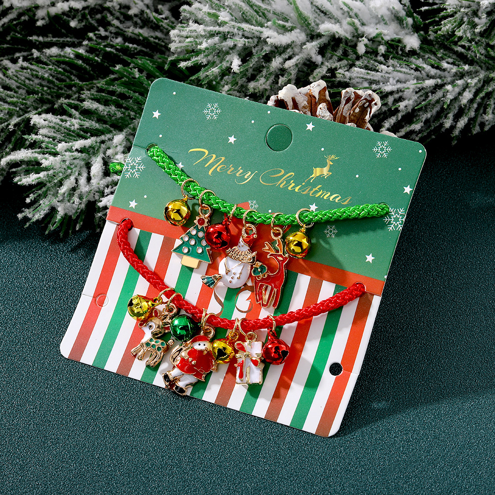 Kerst bedelarmband met rendier en kerstman voor dames_voghion.com