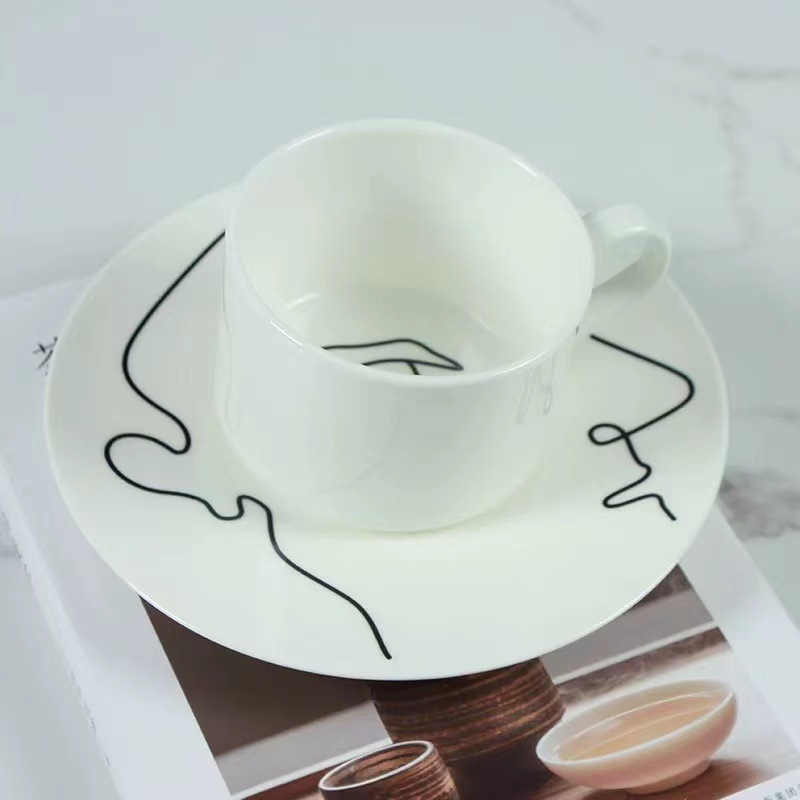 创意咖啡杯陶瓷杯样板间摆台