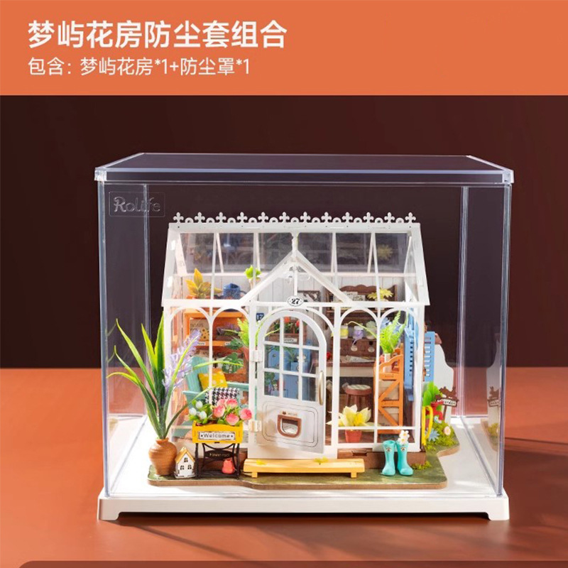 Rollife Ruo Lai Dream Auto Repair Room Diy Cottage Modelo hecho a mano Casa pequeña Escena en miniatura Bloques de construcción Juguetes