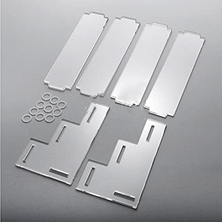 Soporte de exhibición de escalera de tres capas de acrílico transparente caja ciega soporte de almacenamiento de cupcakes hecho a mano