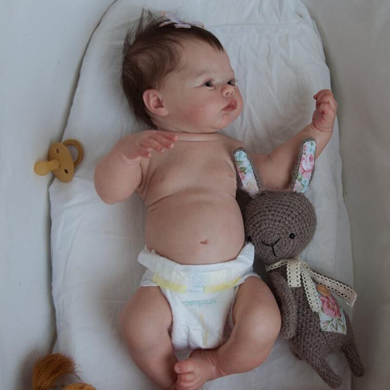 Muñeca realista Meadow de 49 cm, hecha a mano con piel 3D y venas visibles, fuente de dropshipping transfronterizo.