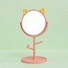 Cartoon cute big round universal folding table mirror