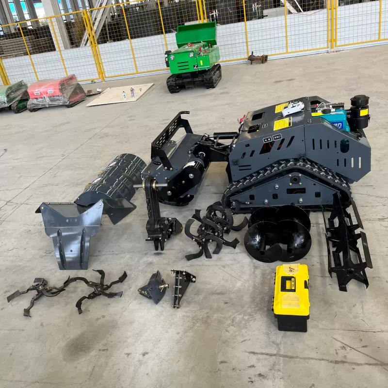 无人驾驶智能遥控割草机茶园大棚果园履带微耕机遥控田园管碎草机