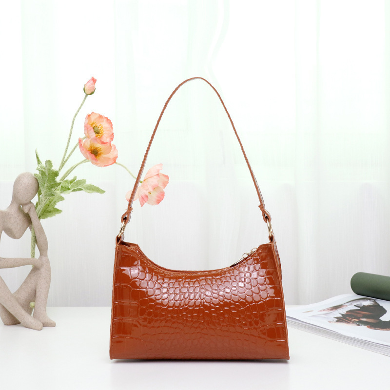 Bolsas de brazo con patrón de cocodrilo 2024 bolsas de mano de damas de comercio exterior bolsas de mujer al por mayor bolsas de mano casuales de moda