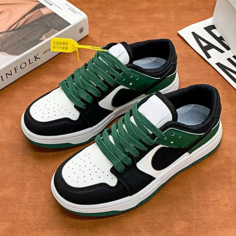 2025 nuevo estilo de pareja de corte bajo estudiante ligero zapatillas AJ a juego de color moda zapatos blancos de mujer hombre salvaje