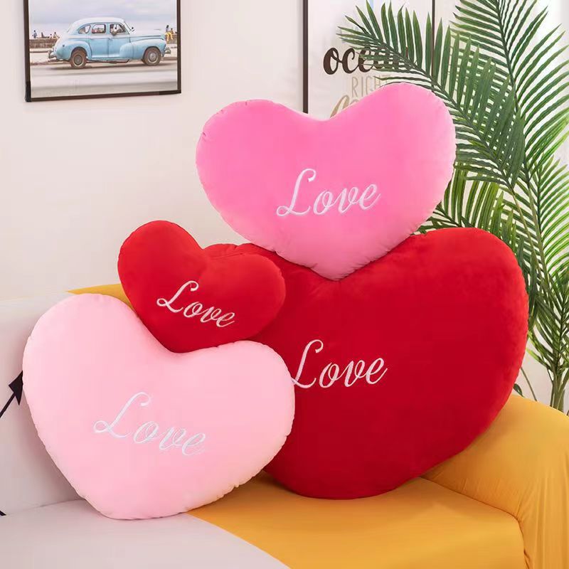 Cute Letter Heart Shape Pp Cotton Throw Pillow display picture 2