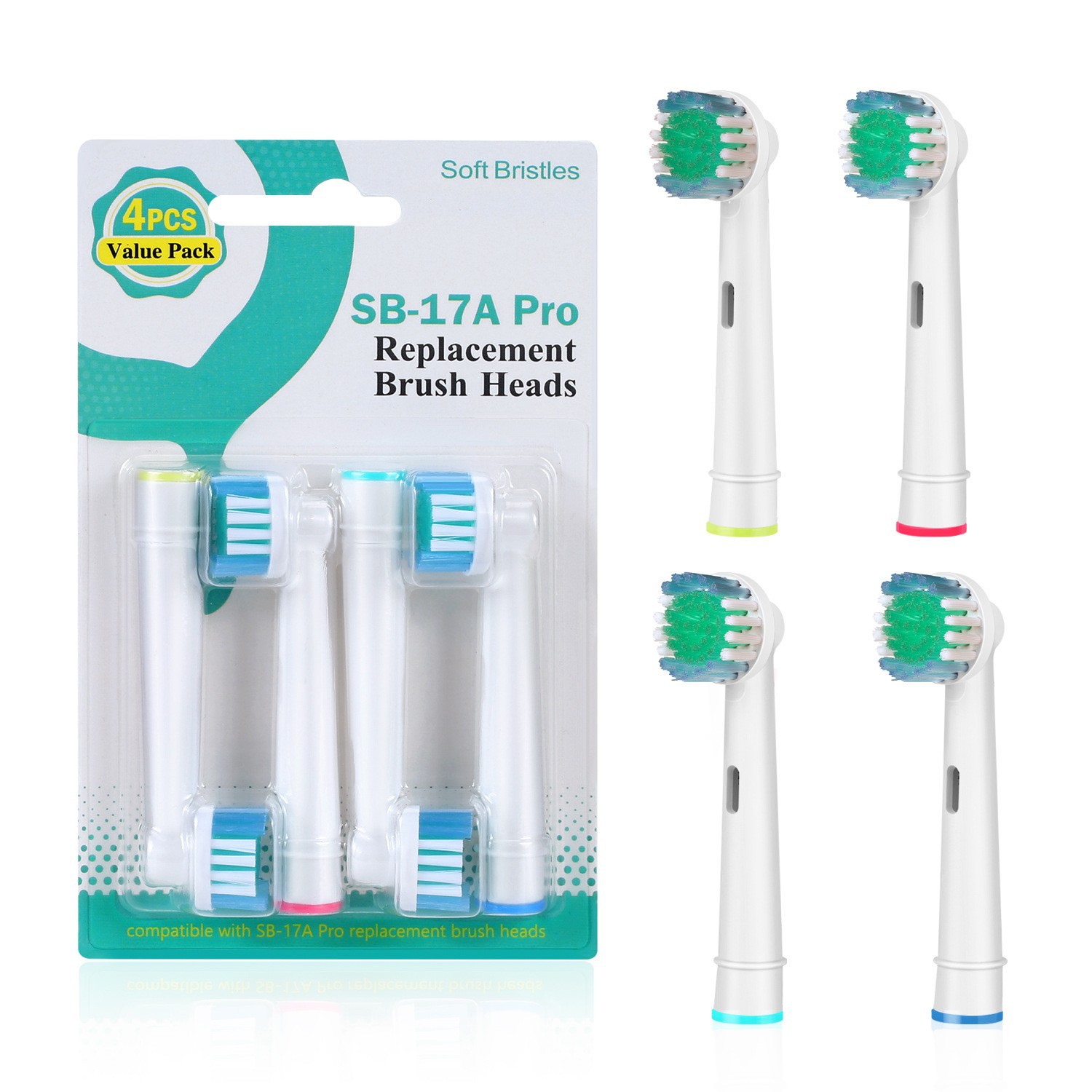 전동 칫솔 헤드 중성 SB-17APro/17s 교체 브러시 헤드 Oule B 브러시 헤드보다 oralB Oule B에 적합
