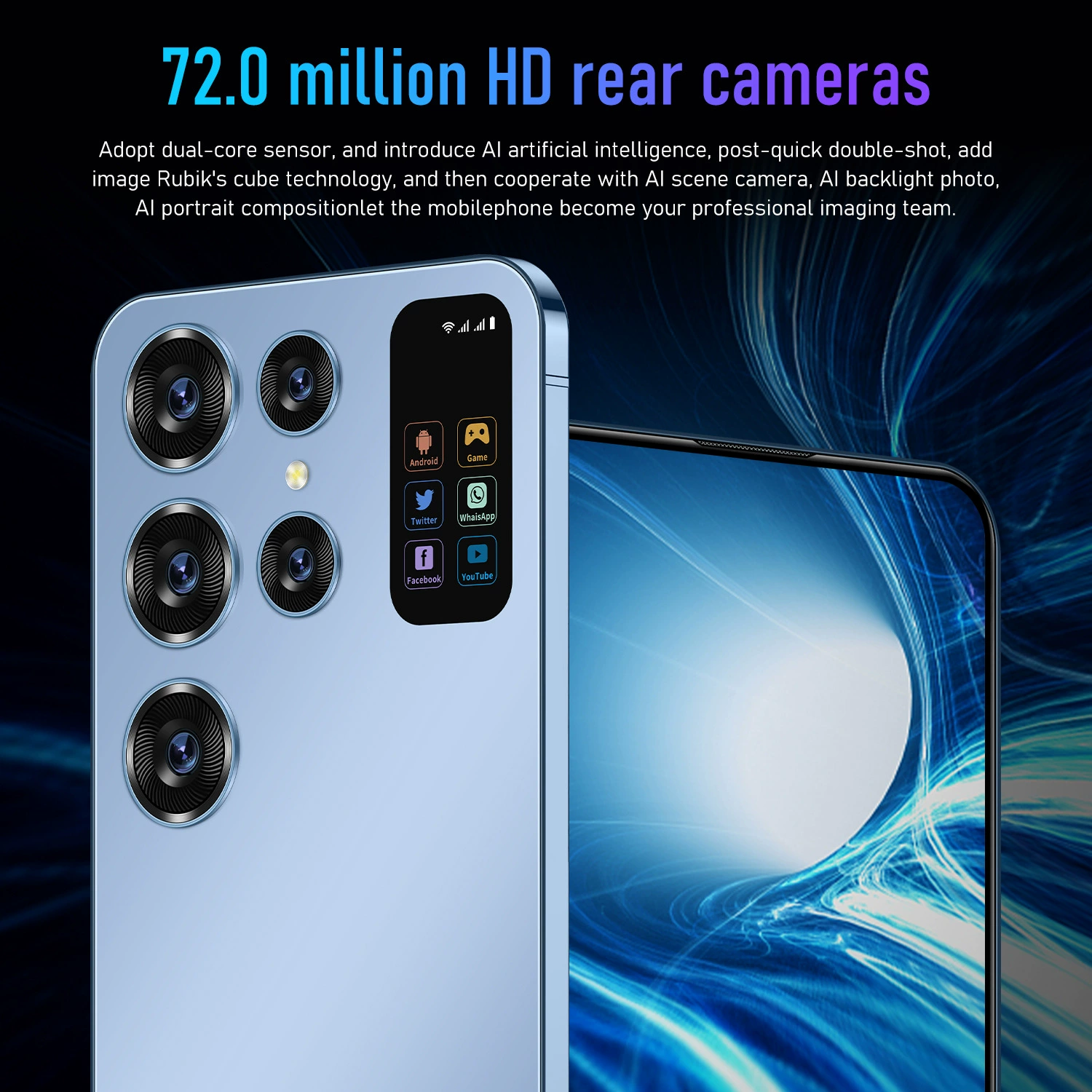 Смартфон S24 Ultra кросс-бортовой 7,0-дюймовый экран с перфорацией HD 16+1 ГБ памяти для внешней торговли оптовая торговля