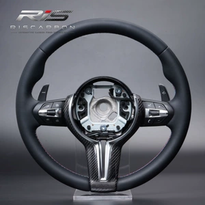 Carbon fiber steering wheel cover compatible with BMW F30F10F11F07F16F20F25F48F01E70E71