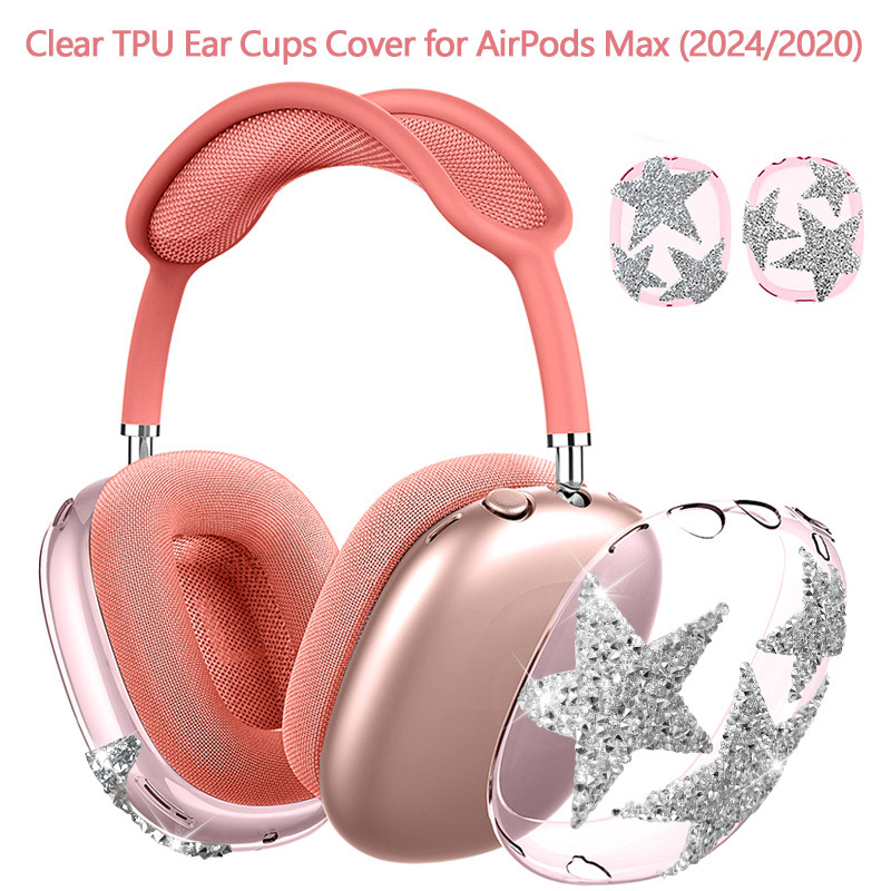 Apple AirPodsMax1/2 Generation Protective Cover Apple Headset TPU Transparent Soft Shell Star Earphone Case