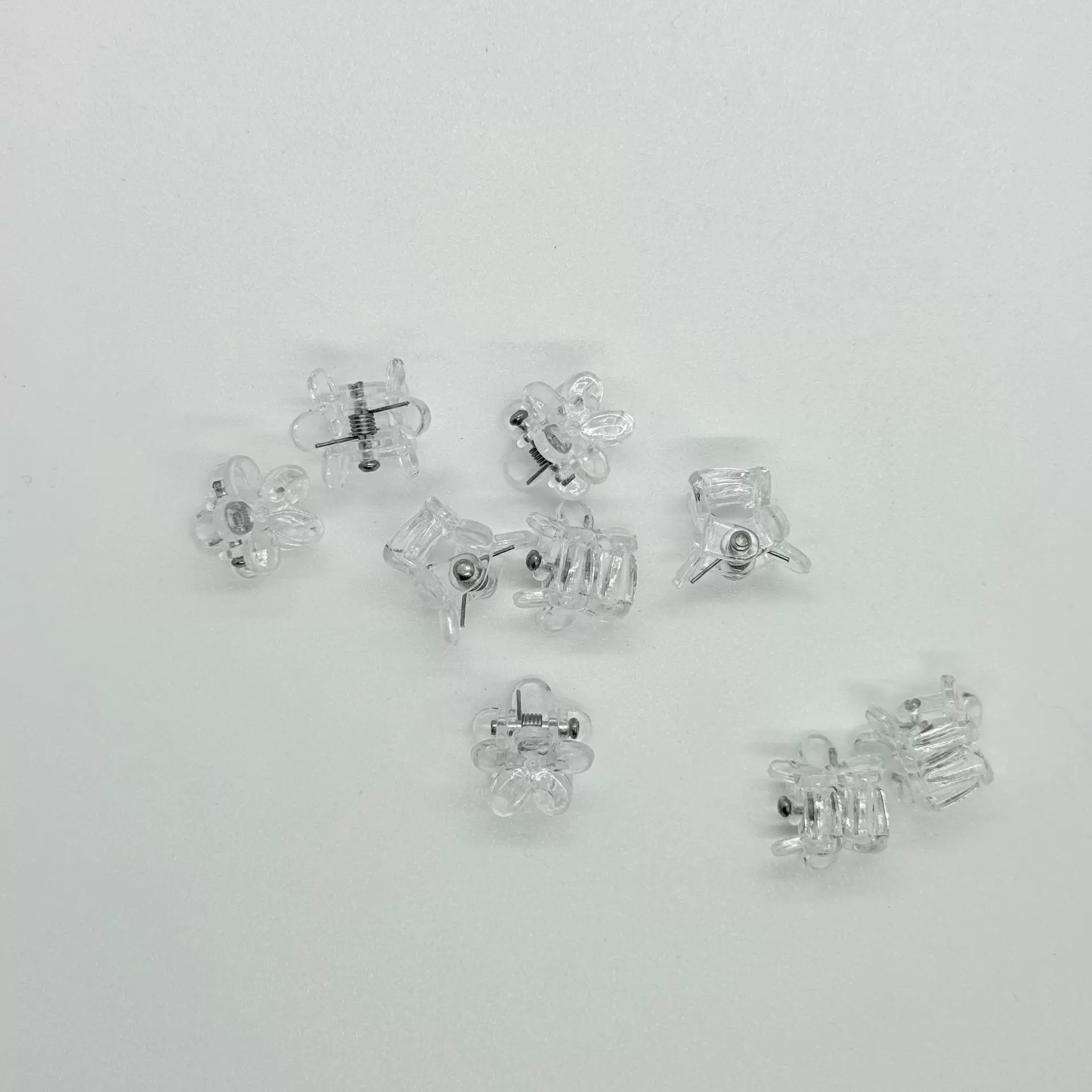 1.0厘米迷你小雏菊小抓夹透明可爱刘海夹五角星小夹子发夹头饰品