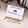 Accessory from pearl, pin, earrings, set, 2021 collection, punk style