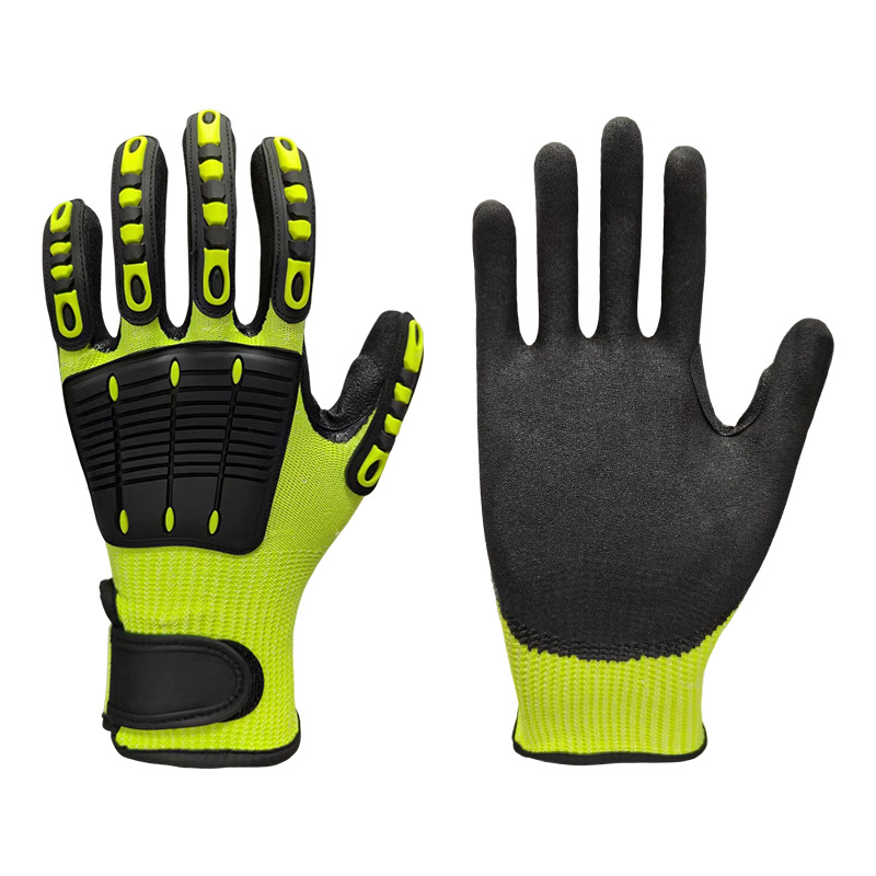 TPR guantes M amarillo negro