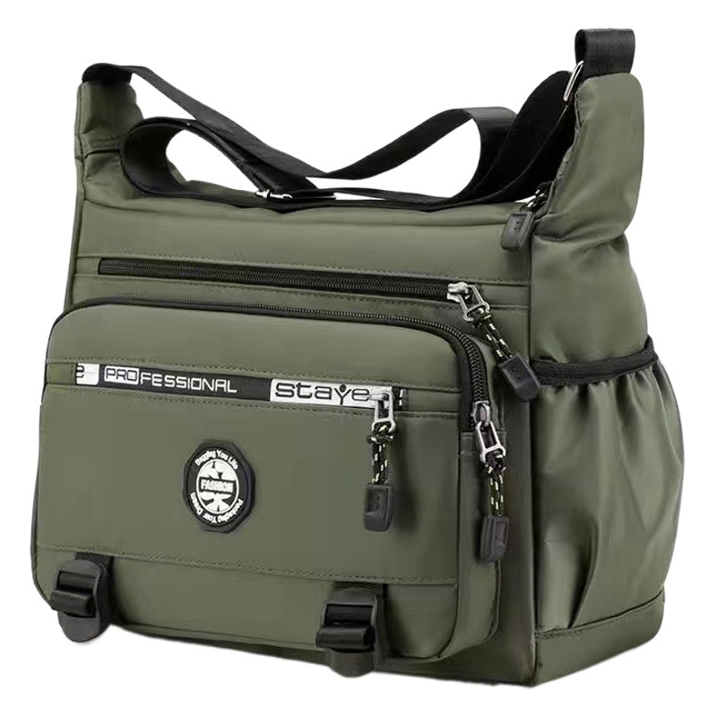 Bolsa de mensajero de los hombres de múltiples capas de cinco capas de gran capacidad Bolsa de hombro de los hombres mochila impermeable resistente al desgaste multi-Bolsillo Bolsa de negocios