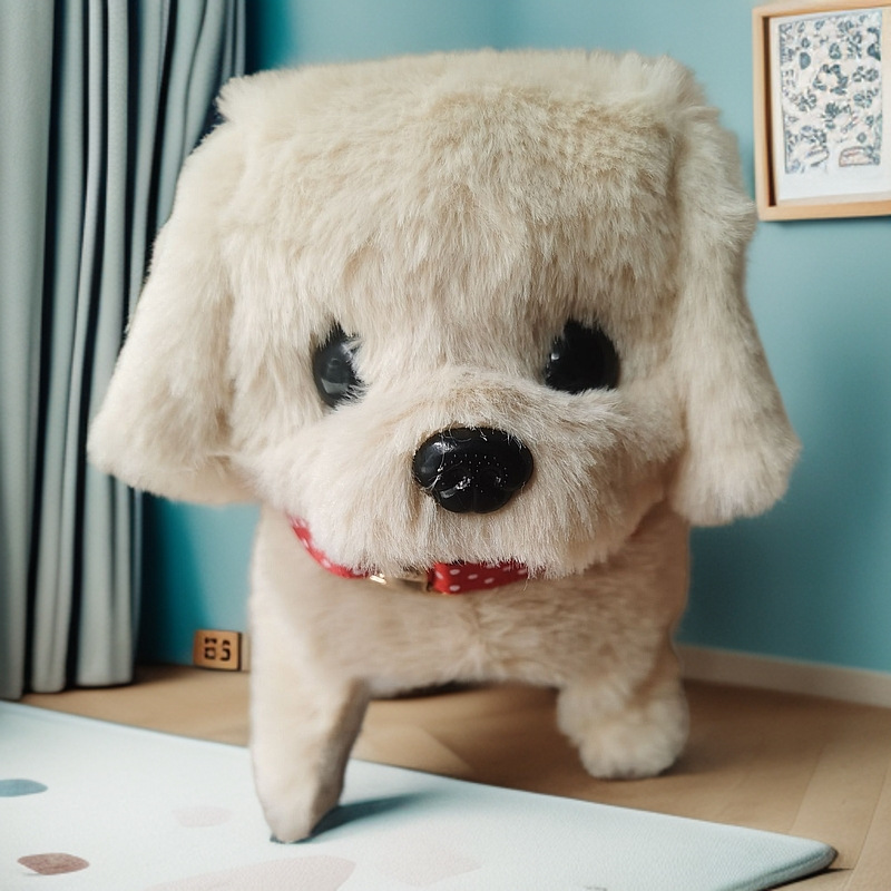 Simulación de juguetes de peluche juguetes perros perros eléctricos caminarán y llamarán juguetes perros perros mascotas electrónicas perros robot