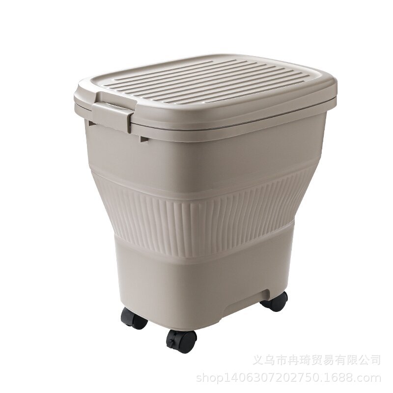 2026 barril de arroz transfronterizo casero sellado barril de almacenamiento de grano plegable alimento para gatos alimento para perros tanque de arroz caja de almacenamiento de harina image 6