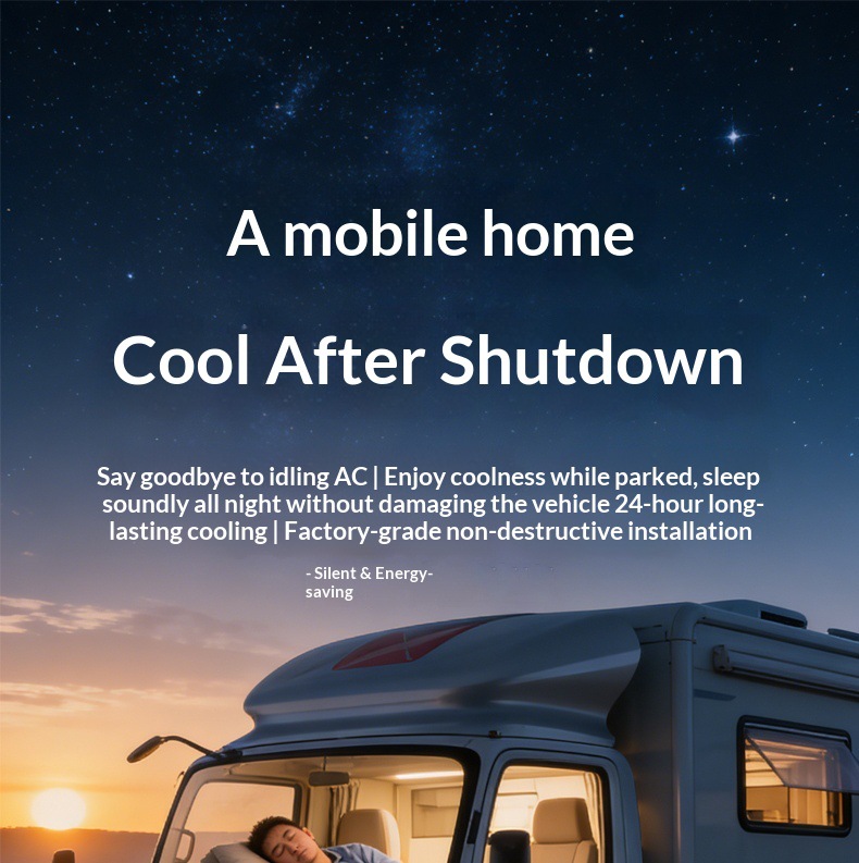 Cross-Border Supply of Integrated Parking Air Conditioners 12V24V Top-Mounted Inverter with High Cooling Capacity for Cooling and Heating in Light Trucks and Rvs
