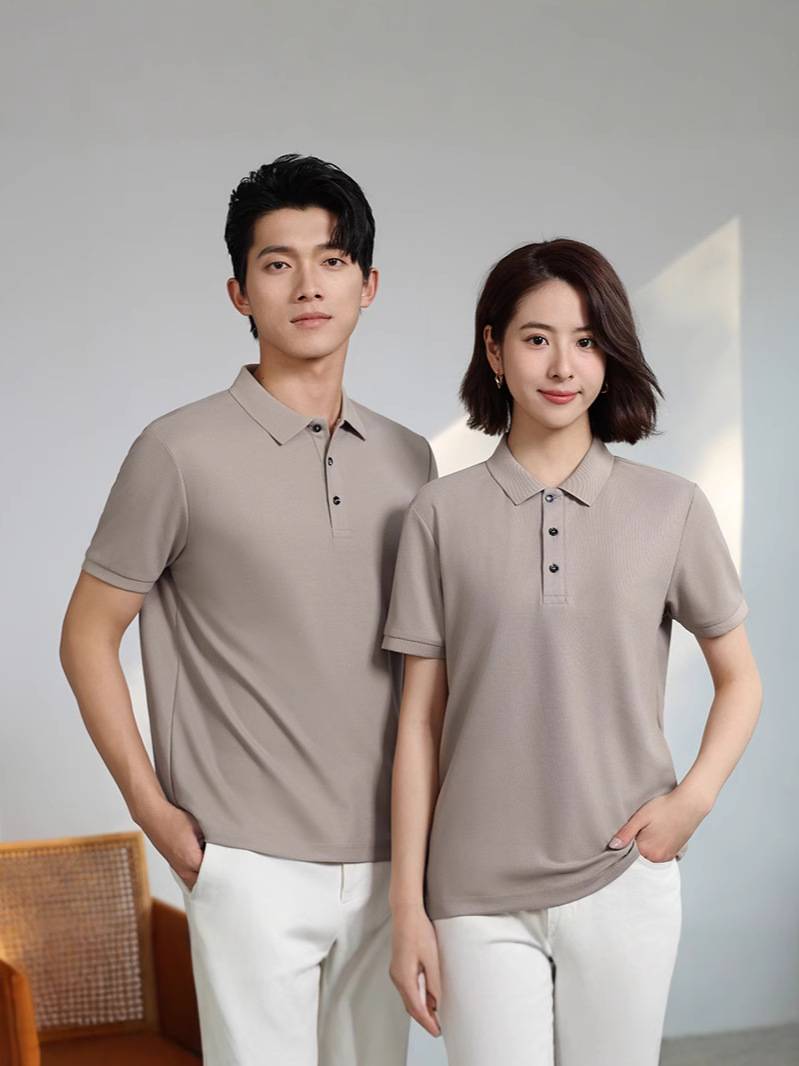 Comercio exterior transfronterizo exclusivamente para Europa y América, ropa de trabajo de solapa de manga corta de gran tamaño, camisa publicitaria, camisa polo, logotipo de impresión personalizado image 5