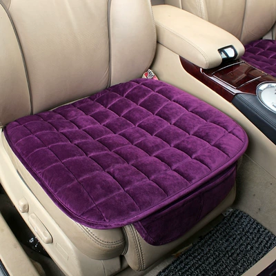 Wool pad — seat cushion winter short plush - purple-square-mat
