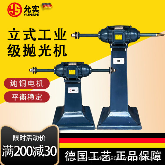 Three-phase vertical speed control polishing machine wire drawing machine 380V double-head tip clamp single-phase abrasive belt grinder bench