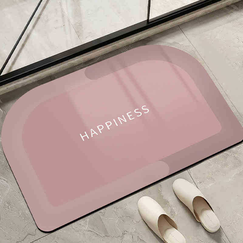 Moderno simple alfombra de barro de diatomeas color sólido absorción de agua alfombra de suelo de secado rápido inodoro antideslizante fácil de cuidar alfombra de pies