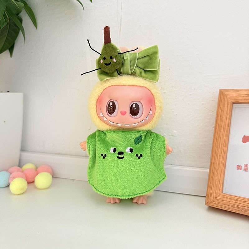 一二三代钥匙扣Labubu衣服挂件拉布布娃衣暗夜小恶魔圣诞万圣节萌|undefined