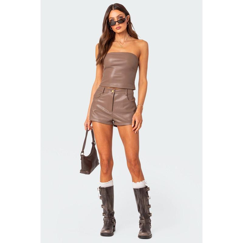 Y 4635 Leather Low Rise Hot Pants leather hot pants Y 4635 Leather Low Rise Hot Pants leather hot pants