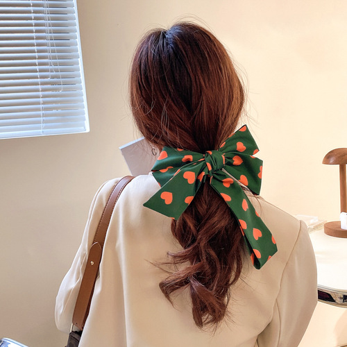 Hair tie for women, tying hair in a floating style with a headband, French vintage silk scarf, women's small long strip silk ribbon, decorative neckerchief, head scarf, tying a ponytail