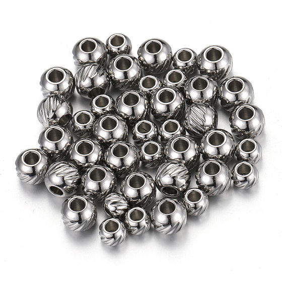 30 stainless steel twill pumpkin beads transfer spacer beads drilling beads beads DIY necklace bracelet jewelry accessories