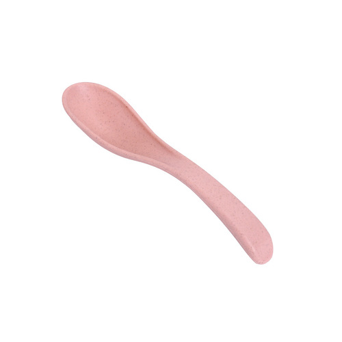 Internet-famous Nordic-style Spoon & Fork Set: Wheat Straw Spoons + Mini Plastic Spoons – Cross-border Amazon Dinnerware Soup Spoon Kit