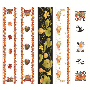2022 Thanksgiving Day Table Runner Table Mat Imitation Linen Halloween Day Placemat Harvest Festival Decorations Pumpkin Autumn