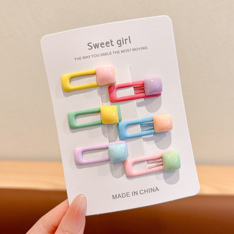 Bebé lindo pequeño clip BB para niños frises clip para el cabello para niños adornamientos para el cabello bebé super lindo tarjeta de cabello