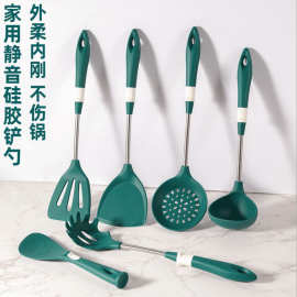6件套厨具套装胶锅铲炒菜铲专用耐温厨具汤勺厨具不粘锅厂家直销