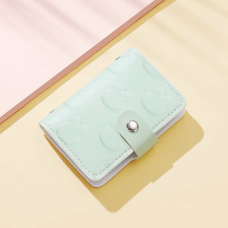 Coreano multifuncional pequeño dibujo animado fresco en relieve conejo 20 tarjeta anti-damagnetizante hebilla vertical bolsa de tarjetas