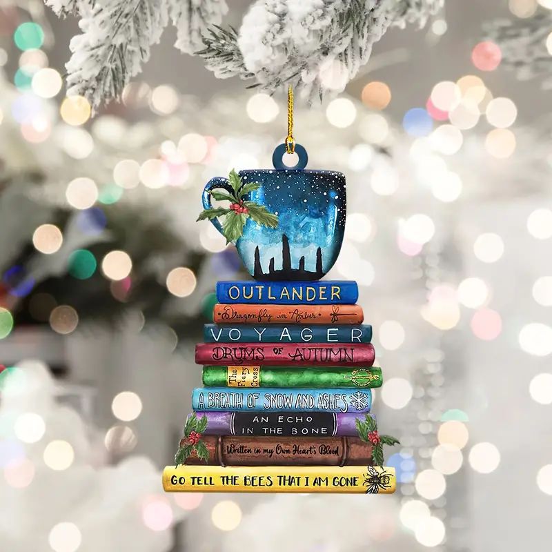 Nuevos productos transfronterizos colgantes planos acrílicos Navidad árbol de Navidad decoración taza colgantes estantes