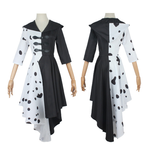 A stage performance costume of Cruella De Vil as the Black Lady from 101 Dalmatians