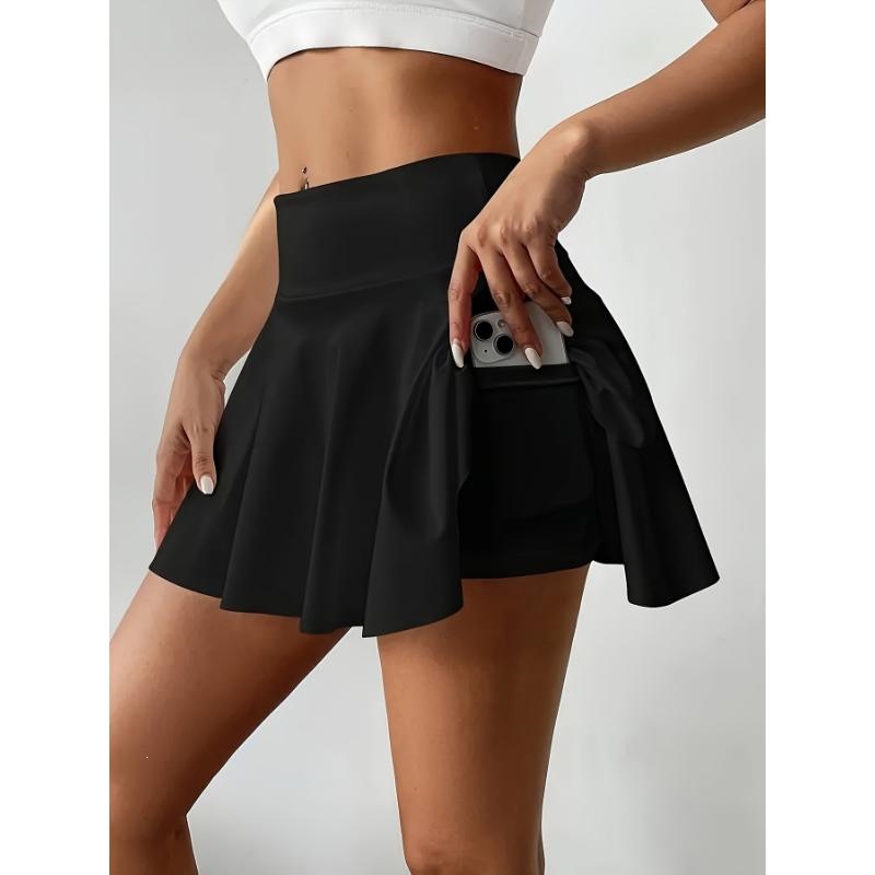 J 23989 High Waist A Line Yoga Skort High Waist Yoga Skirt Pants
