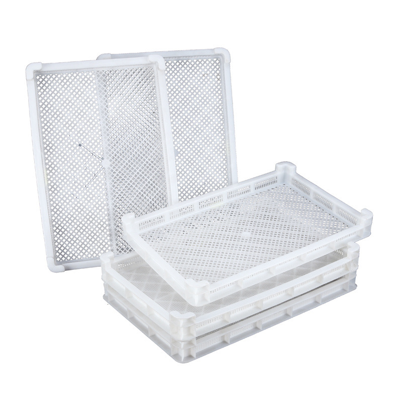 Plastic single -frozen frozen plate rectangular sieve -grade cold storage artifact drying light basket quick frozen drying tray 5
