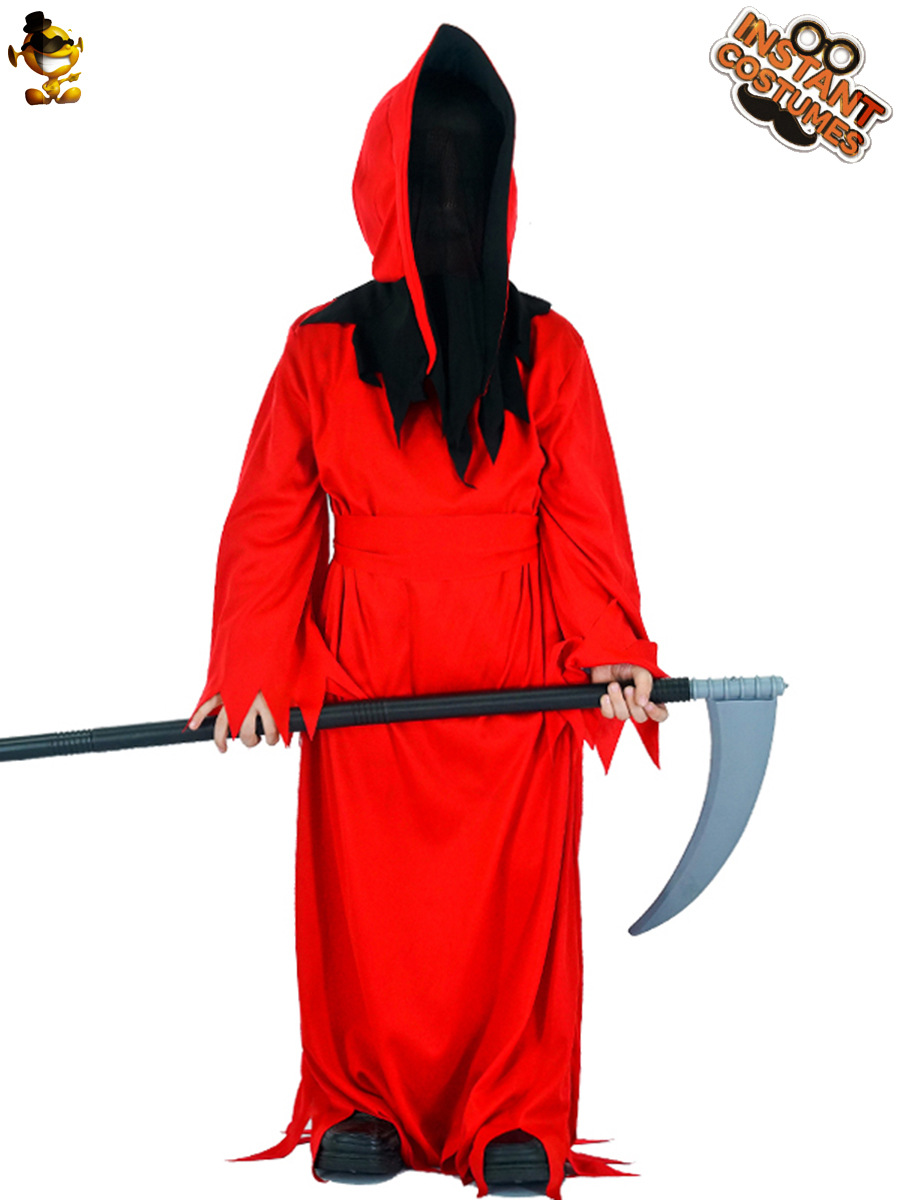 Ropa de cosplay de la muerte del muchacho ropa de Halloween rojo de la muerte del muchacho