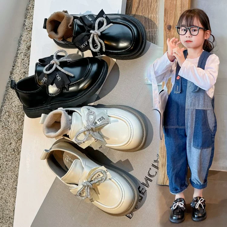 Детская кожаная обувь для девочек обувь принцессы 2024 новая весна и осень обувь Lefu обувь мягкая подошва Мэри Джейн