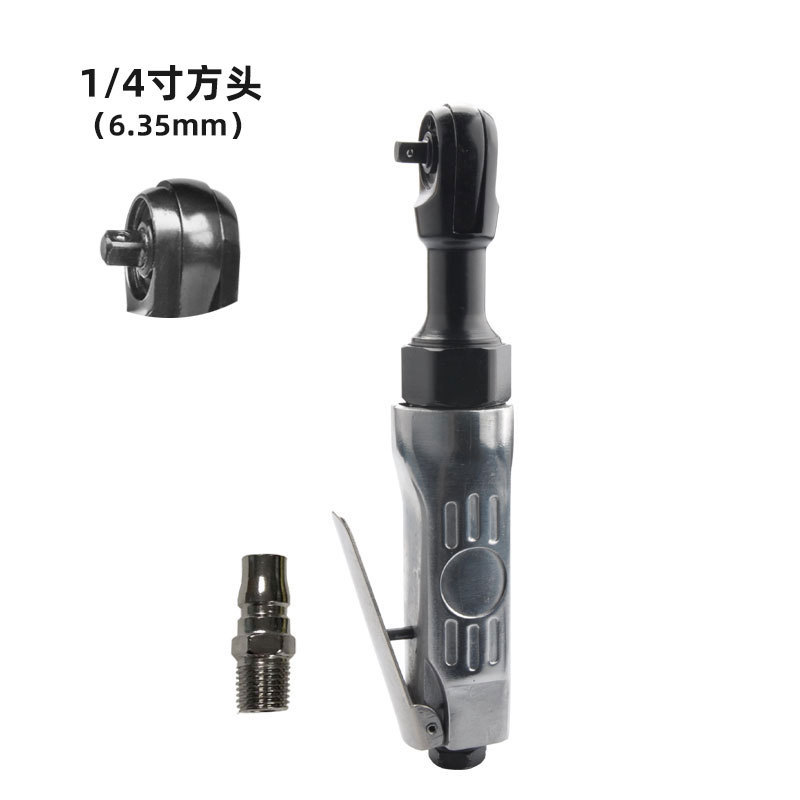 跨境电商1/4方头棘轮气动扳手90度大扭力小风炮扳手气动工具
