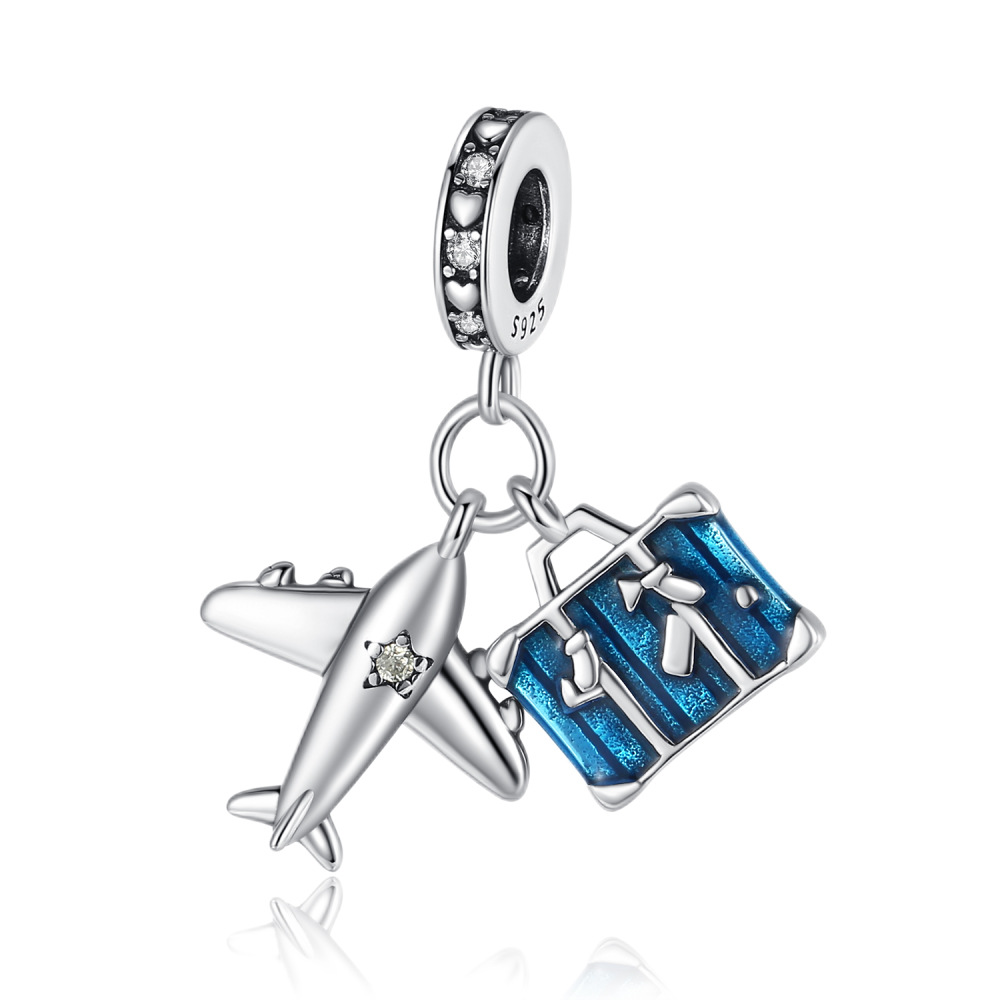 1 Pièce Le Cuivre Zircon La Tour Avion Pendentif display picture 5