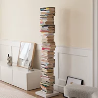 Невидимая книжная полка, напольная стойка для хранения, железный простой вертикальный книжный шкаф, угловой интегрированный настенный стеллаж для хранения книг в гостиной