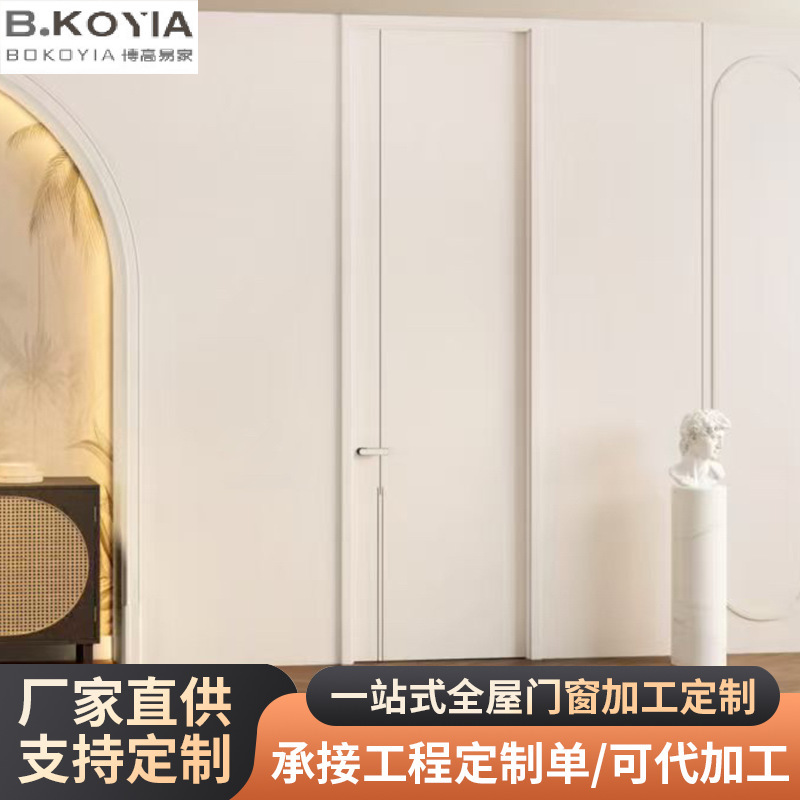 室内装饰门实木复合免漆套装家用卧室门办公室碳晶门隔音房间门