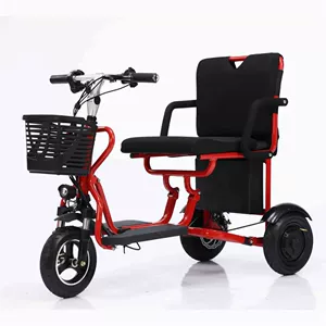 Qatlana bilən elektrikli üçtəkərli skuter, yaşlılar üçün mobillik skuter