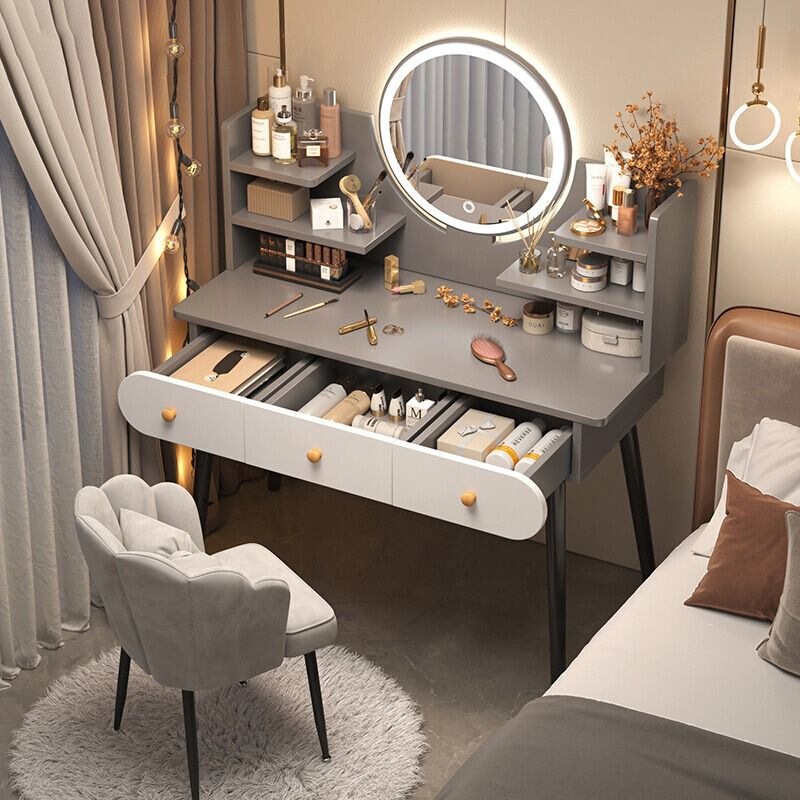 Makeup Table, Simple and Modern Bedroom Makeup Table, Dressing Table for Small Apartments, Small Luxury Dressing Table for Girls Makeup Table, Simple and Modern Bedroom Makeup Table, Dressing Table for Small Apartments, Small Luxury Dressing Table for Girls