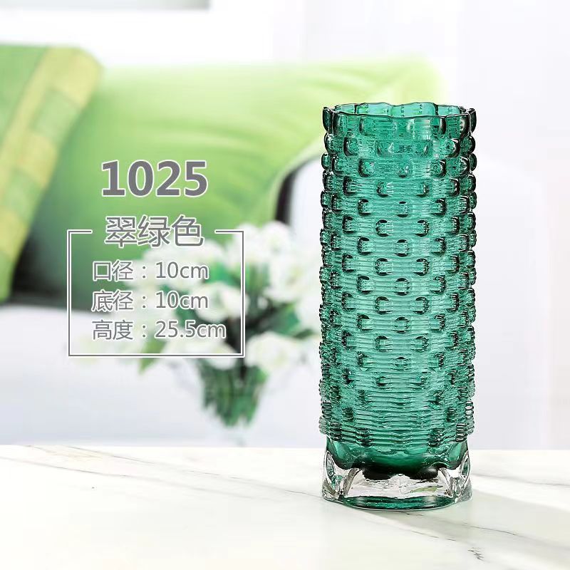 Botella de vidrio de escritorio de sala de estar flor de lujo ligera botella de vidrio de arte inswind rosa de alto nivel de cultivo de agua